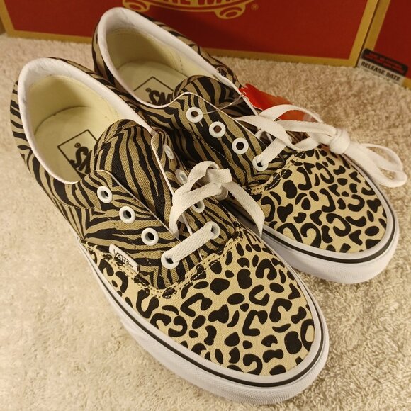 Vans Men's 3.5/Women's 5 Era Safari Leopard/Zebra Multicolor  VN0A54F19M7 - Picture 6 of 11